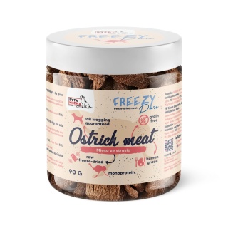 100% liofilizowane mięso strusia dla psa 90g FREEZY Pure