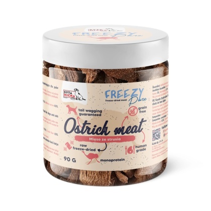 100% liofilizowane mięso strusia dla psa 90g FREEZY Pure