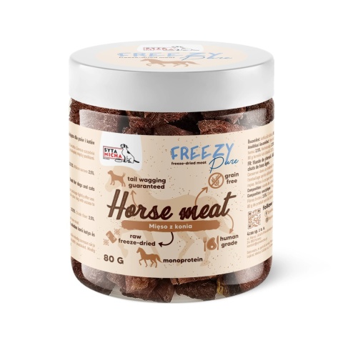 100% liofilizowane mięso z konia dla psa 80g FREEZY Pure