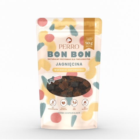 BON BON Jagnięcina – Wsparcie odporności Przysmaki z dodatkiem funkcyjnym 80g