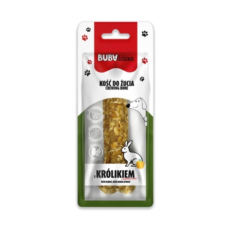 Bubalicious Kość Puppy & Senior z królikiem z dodatkiem moreli 12 cm