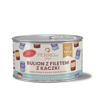 Bulion z filetem z kaczki dla psa i kota PERROland Soups 140 g