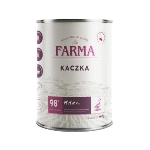FARMA Select Kaczka 400 g – karma mokra dla psa