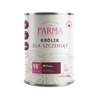 FARMA Select Królik Dla Szczeniąt 400g – mokra karma