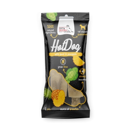 Hot Dog do żucia dla psa - wołowina z ananasem 2 szt.