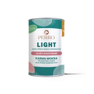 Karma mokra LIGHT Jeleń z warzywami – monobiałkowa formuła dla psów dorosłych 400 g