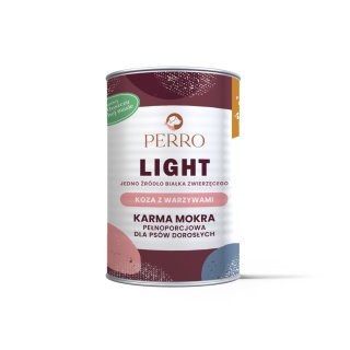 Karma mokra LIGHT Koza z warzywami – monobiałkowa formuła dla psów dorosłych 400 g