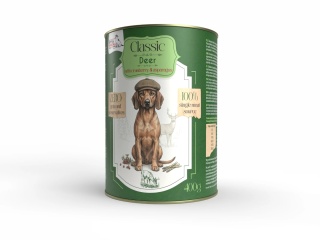 Karma mokra dla dorosłego psa Classic Jeleń z żurawiną 400g