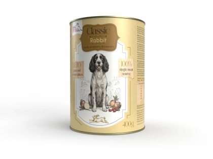 Karma mokra dla dorosłego psa Classic Królik z brukwią 400g