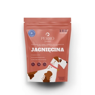 Karma tłoczona na zimno PERRO Gourmet Jagnięcina – formuła dla psów dorosłych średnich i dużych ras 1 kg