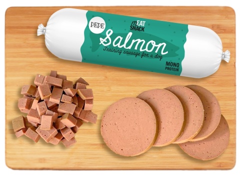 Kiełbaska treningowa PEPE Salmon (łosoś) 200g