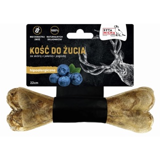 Kość do żucia dla psa hipoalergiczna jeleń z jagodami 22cm MAXXI
