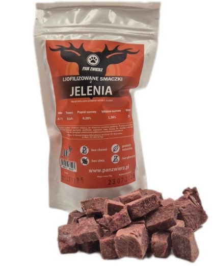 Liofilizowane smaczki z Jelenia 70g