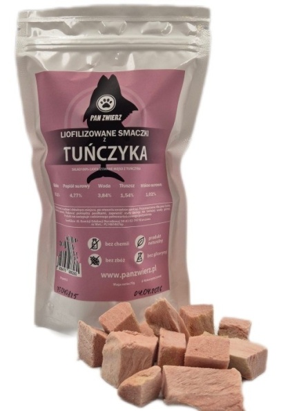 Liofilizowane smaczki z Tuńczyka 70g