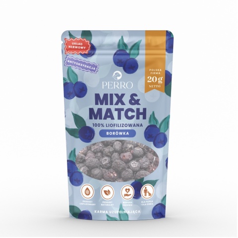 MIX & MATCH Borówka Amerykańska Przysmaki liofilizowane 20g