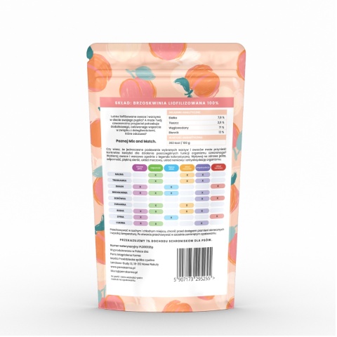 MIX & MATCH Brzoskwinia Przysmaki liofilizowane 15g