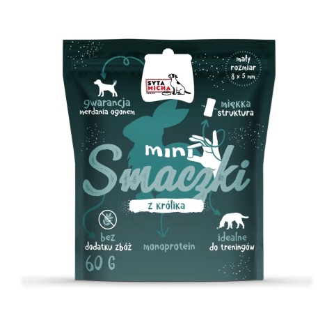 Mini smaczki dla psa Syta Micha z królikiem 60 g