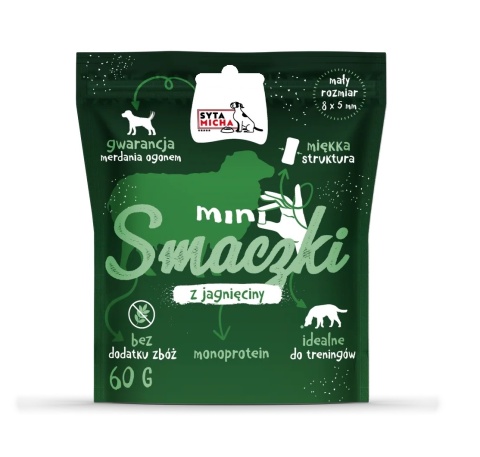 Mini smaczki dla psa z jagnięciny 60g