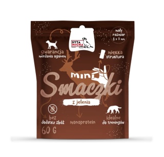 Mini smaczki dla psa z jelenia 60g