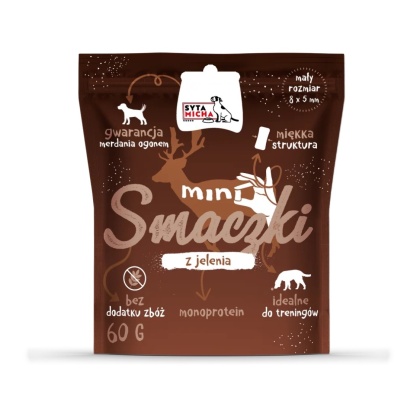 Mini smaczki dla psa z jelenia 60g