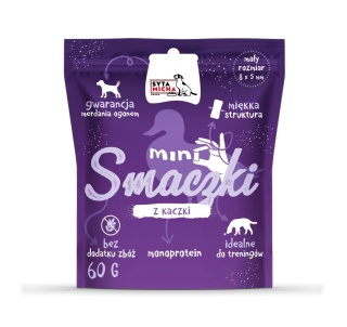 Mini smaczki dla psa z kaczki 60g