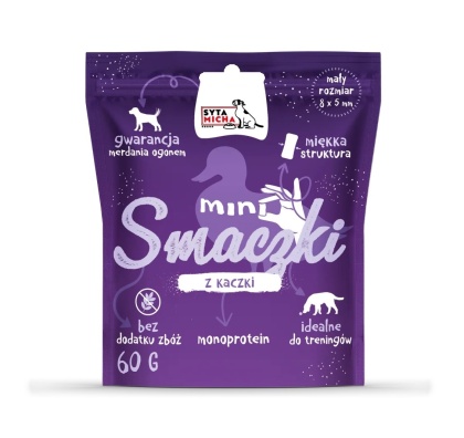Mini smaczki dla psa z kaczki 60g