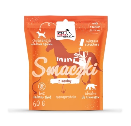 Mini smaczki dla psa z koniny 60g