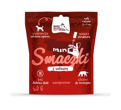Mini smaczki dla psa z wołowiną 60g