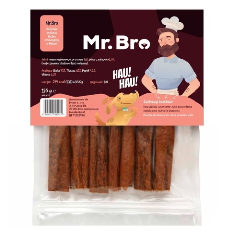 Mr.Bro Cygara ze Strusia – przysmak dla psa 175g