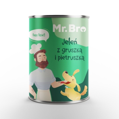 Mr. Bro Jeleń z Gruszką i pietruszką 400g – Monoproteinowa