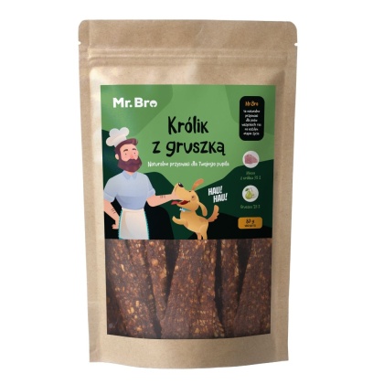 Mr. Bro Snacks Królik z Gruszką 80g