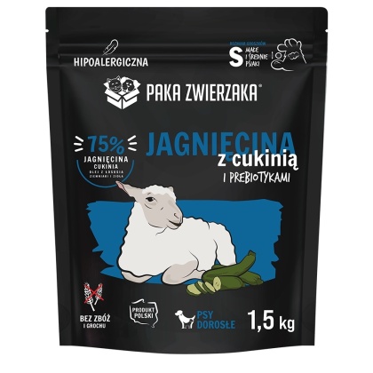 Paka Zwierzaka Jagnięcina z cukinią “S” 1,5 kg