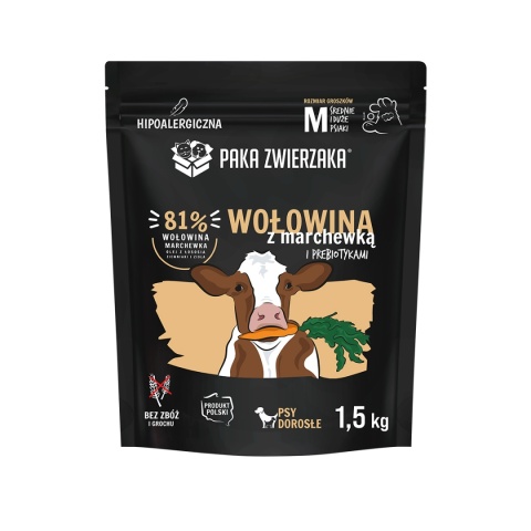Paka Zwierzaka Wołowina z marchewką “M” 1,5 kg