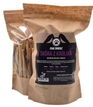 Skóra królika dla psa 350g