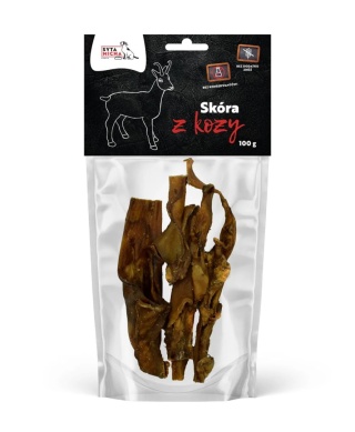 Suszona skóra z kozy dla psa 100g