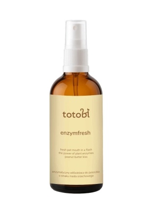 Totobi Enzymfresh Peanut Kiss – Enzymatyczny Odświeżacz do Pyszczka o Smaku Masła Orzechowego dla Psów i Kotów 100 ml