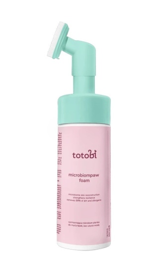 Totobi Microbiompaw Foam – Wzmacniająca Mikrobiom Pianka do Mycia Łapek bez Użycia Wody dla Psów i Kotów 200 ml