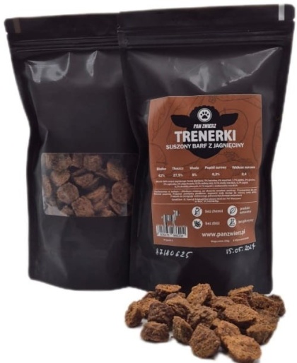 Trenerki -SUSZONY BARF Z JAGNIĘCINY 250g