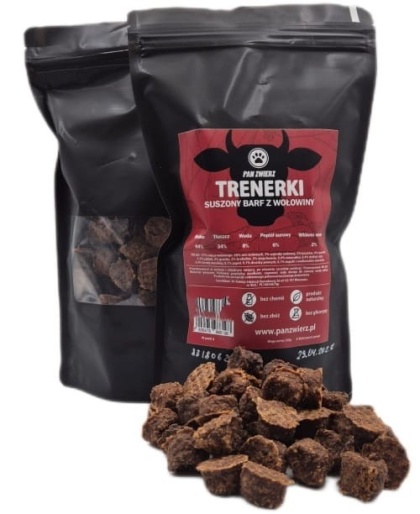 Trenerki - SUSZONY BARF Z WOŁOWINY 250g