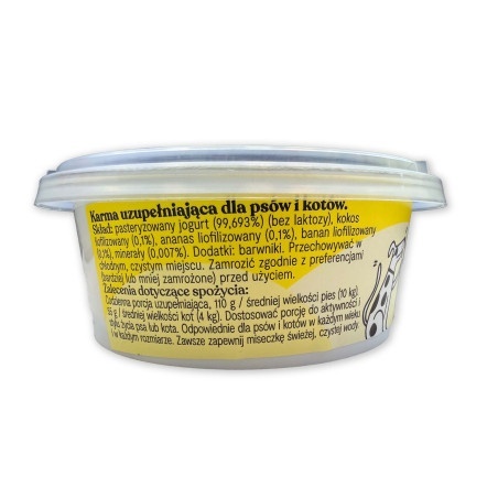 Yogupet LODY dla psa i kota Yellow Ice 110g żółte owoce
