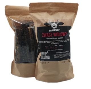 Żwacz wołowy dla psa 250 g Pan Zwierz